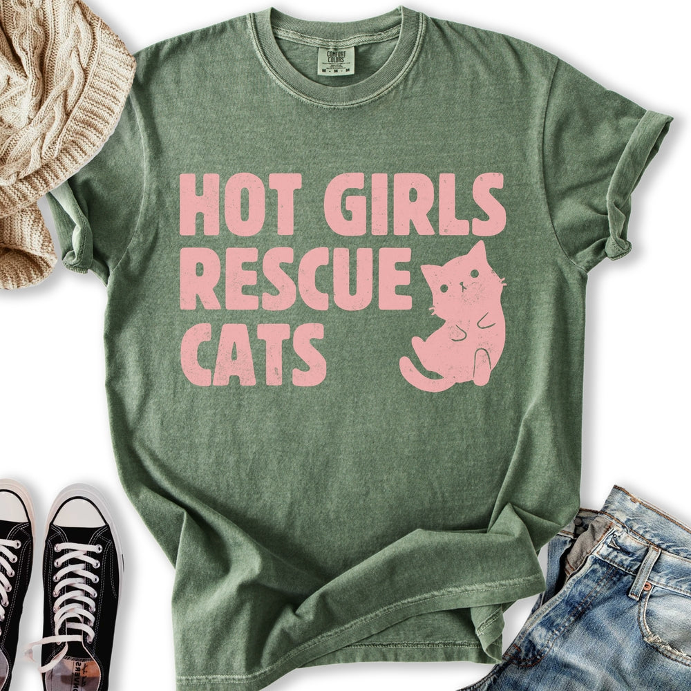 Hot Girls Rescue Cats Relaxed Tee