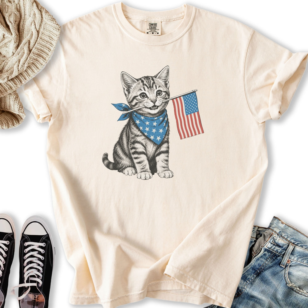 Cute July 4th Tabby Relaxed Tee