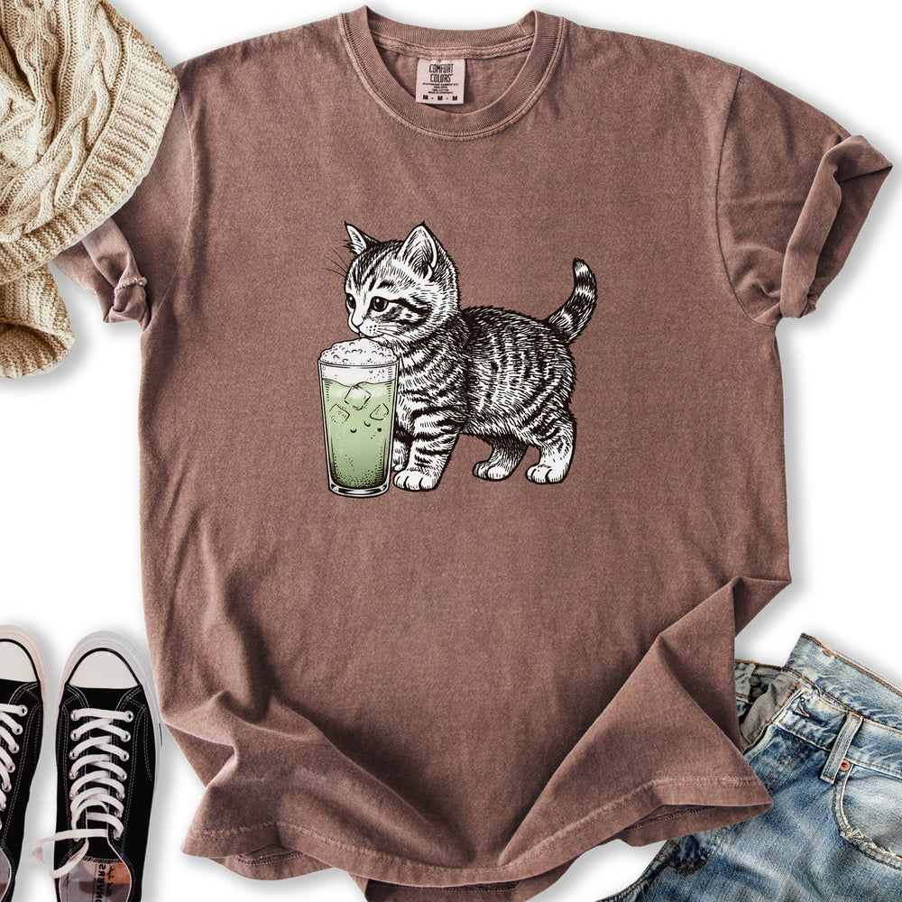 Kitten with Matcha Relaxed Tee