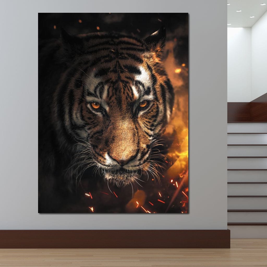 Tiger Sparkles Canvas Wall Art