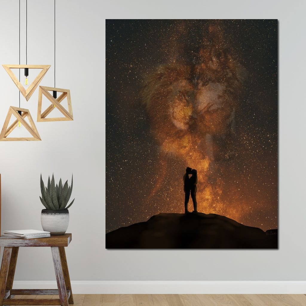 Her Lion, His Wolf - KitConcepts Canvas Wall Art
