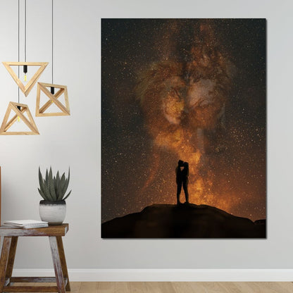 Her Lion, His Wolf - KitConcepts Canvas Wall Art