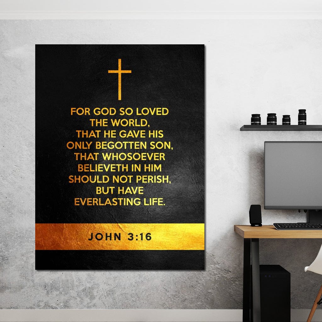 John 3:16 Canvas Wall Art