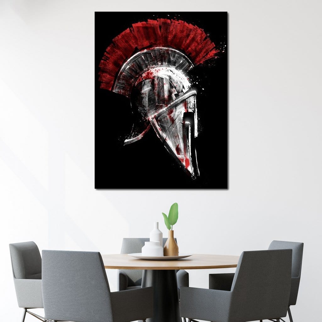 Greek Warrior Helmet Canvas Wall Art