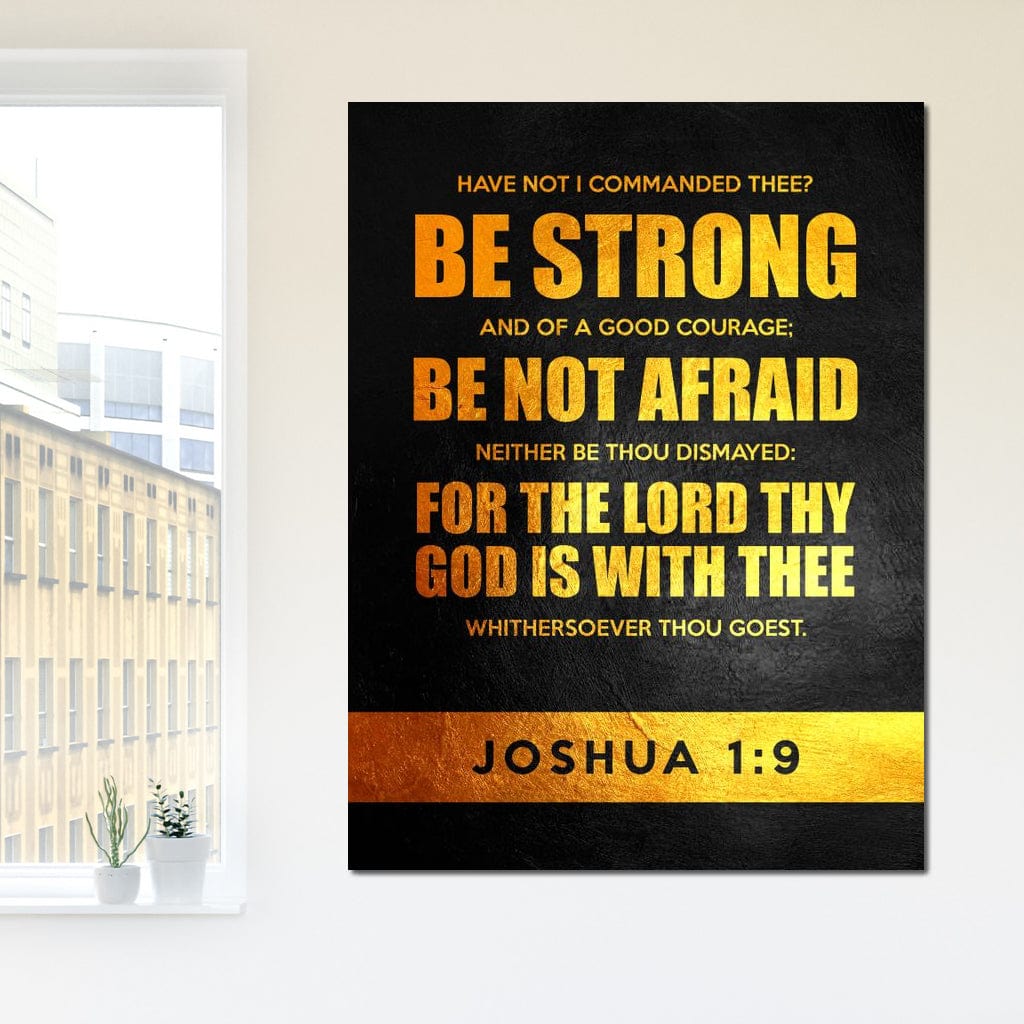 Joshua 1:9 Canvas Wall Art