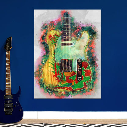 Jimmy Page's Guitar Canvas Wall Art