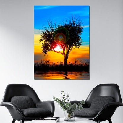 Colorful Sundown Canvas Wall Art