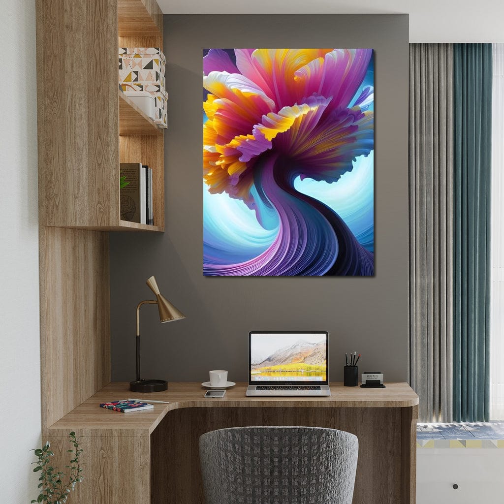 Flower Splash Art Canvas Wall Art