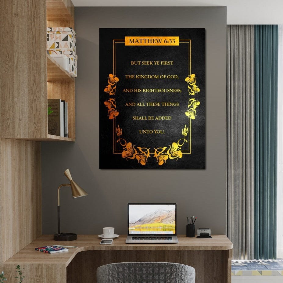 Matthew 6:33 Canvas Wall Art