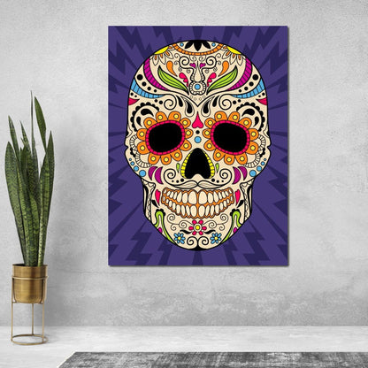 Mexican Skull Canvas Wall Art