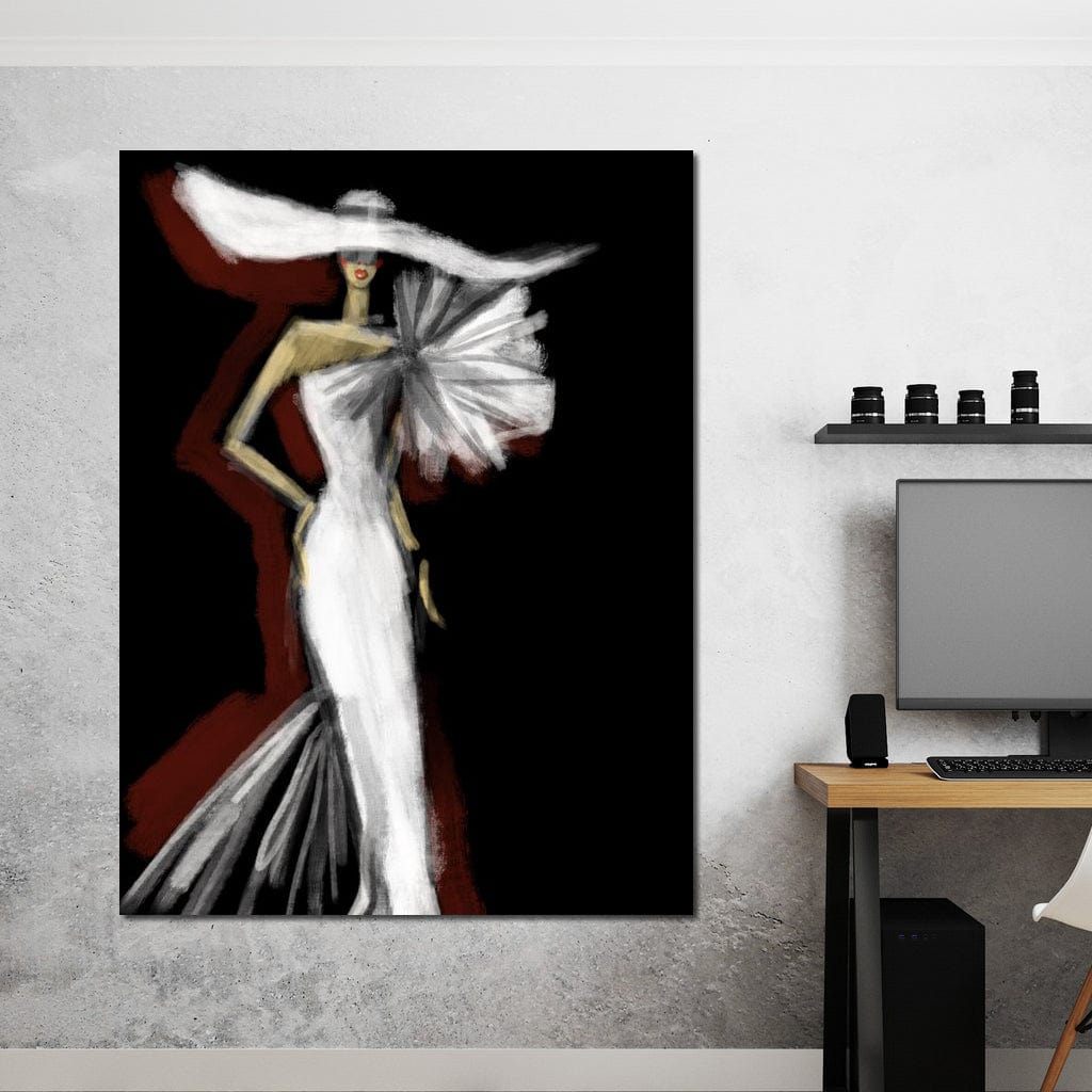 The White Dress Canvas Wall Art