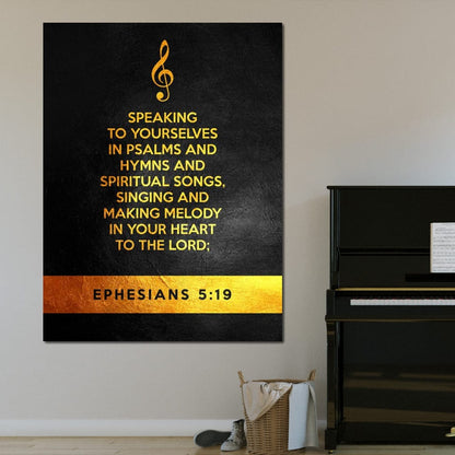 Ephesians 5:19 Canvas Wall Art