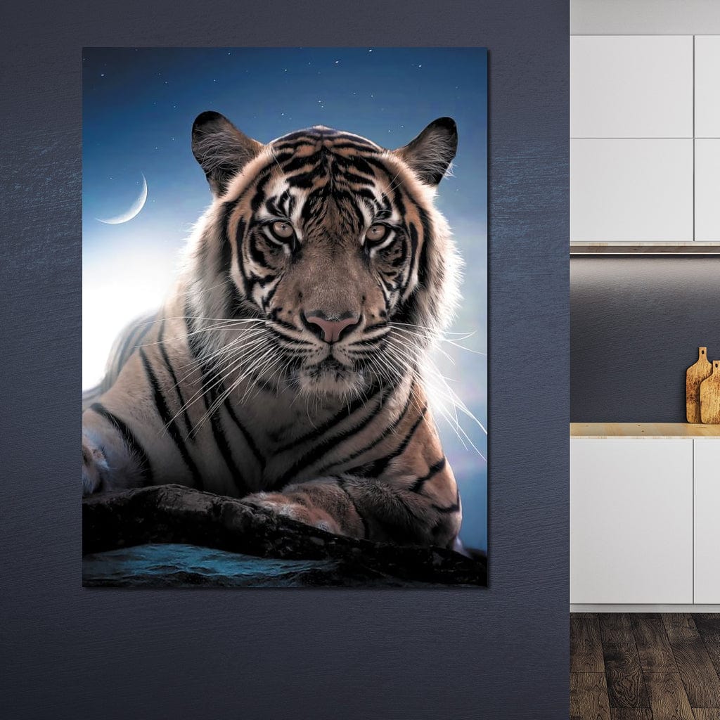 Tiger Moon Canvas Wall Art