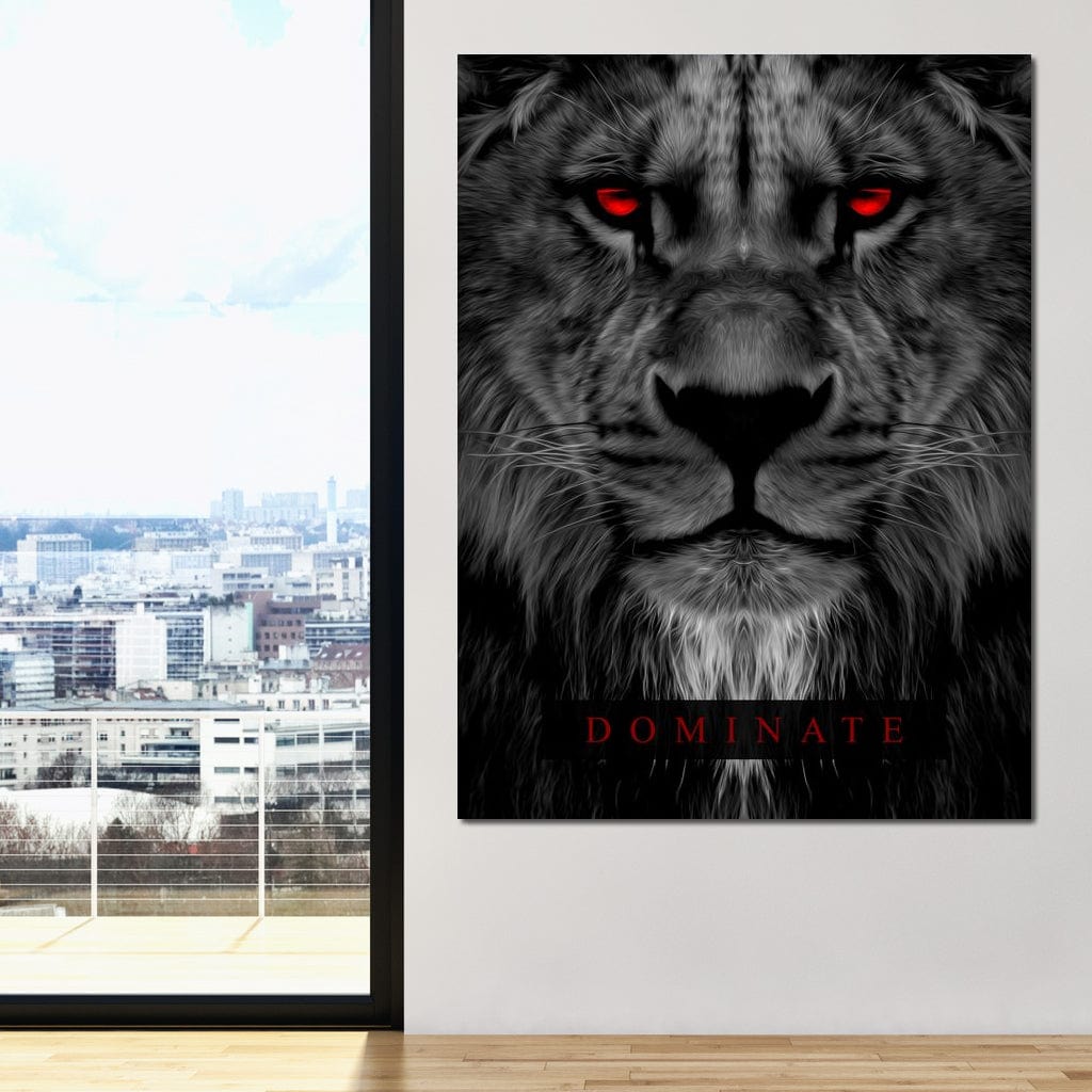 Dominate Lion Canvas Wall Art