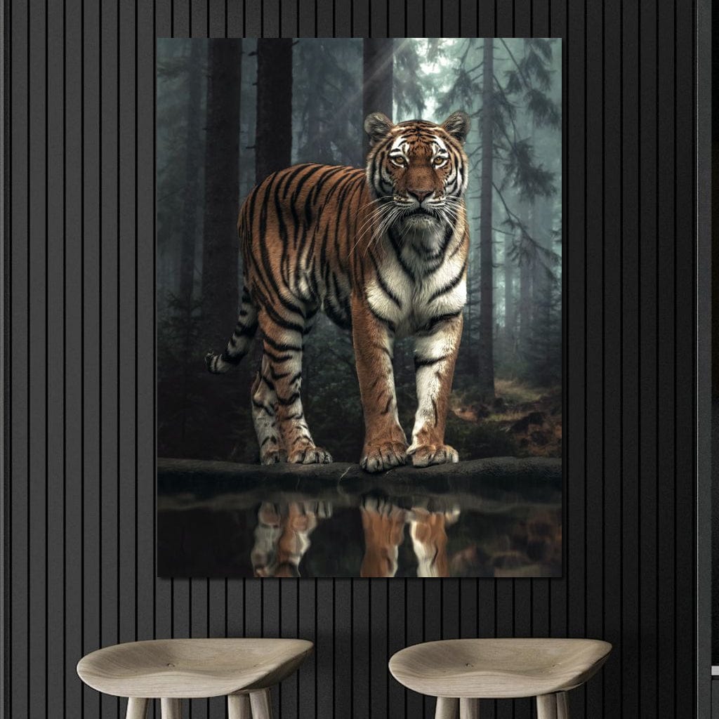 Tiger Reflection Canvas Wall Art