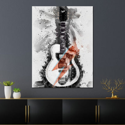 David Bowie's Guitar Canvas Wall Art
