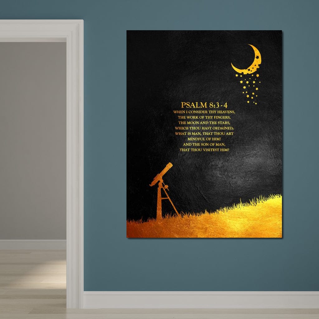 Psalm 8:1-4 Canvas Wall Art