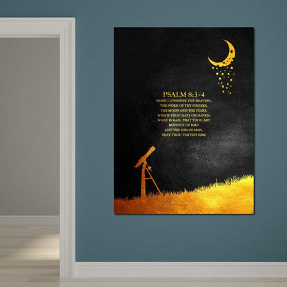 Psalm 8:1-4 Canvas Wall Art
