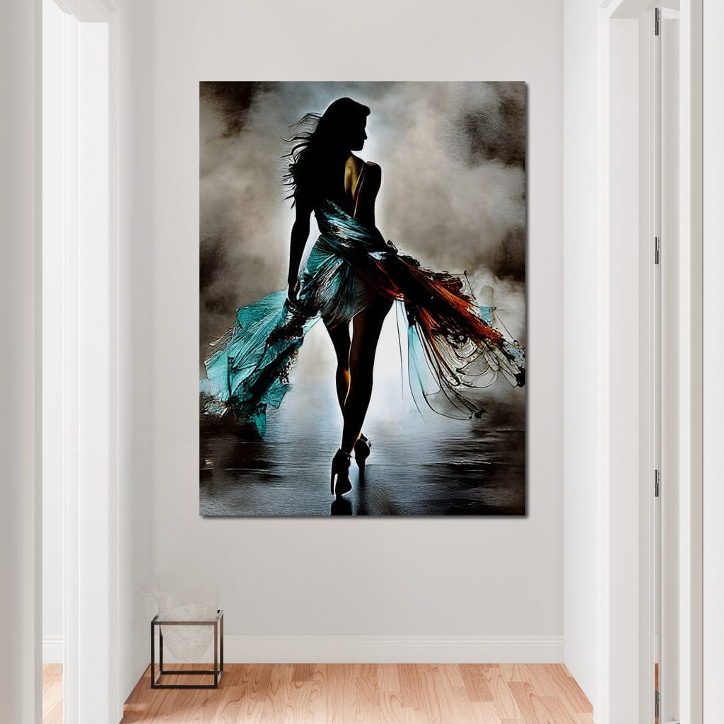 Female Portrait Paint Splash 040 Canvas Wall Art