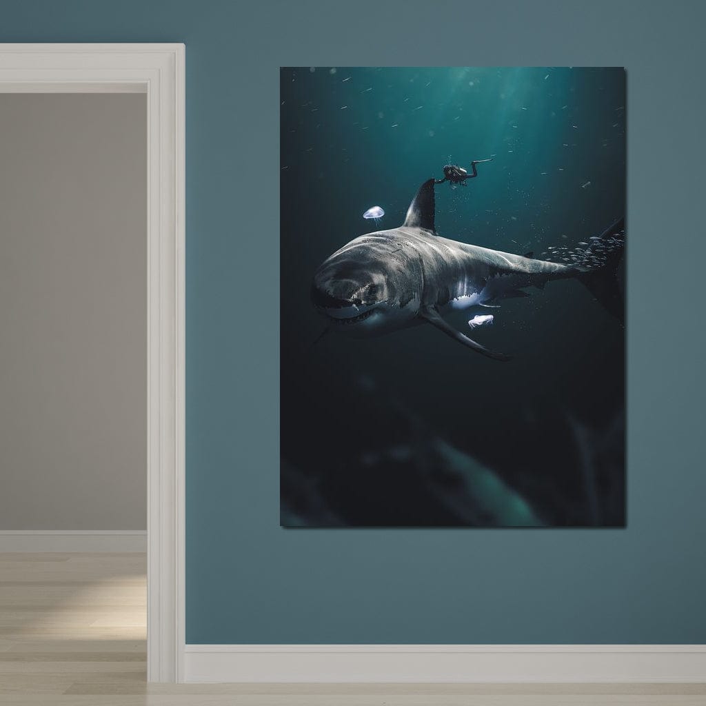 Megalodon Canvas Wall Art