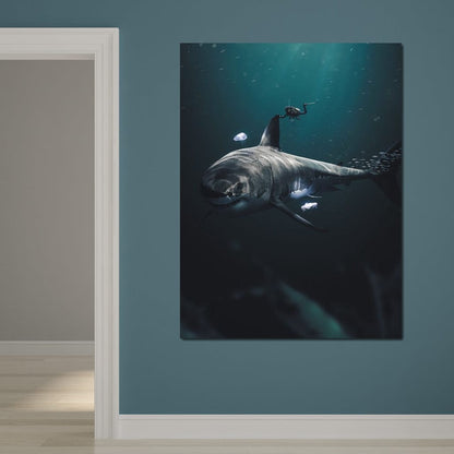Megalodon Canvas Wall Art