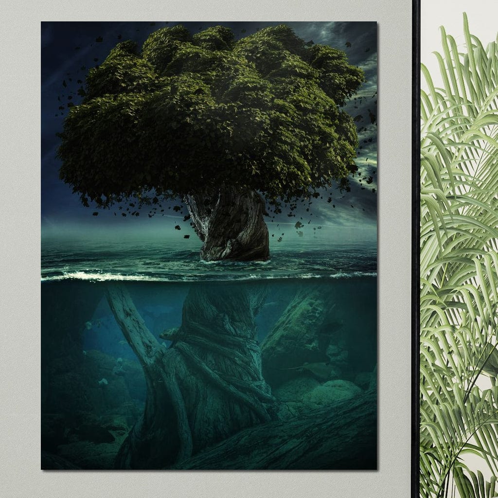 Alone in Depth Canvas Wall Art