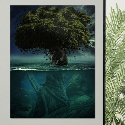 Alone in Depth Canvas Wall Art
