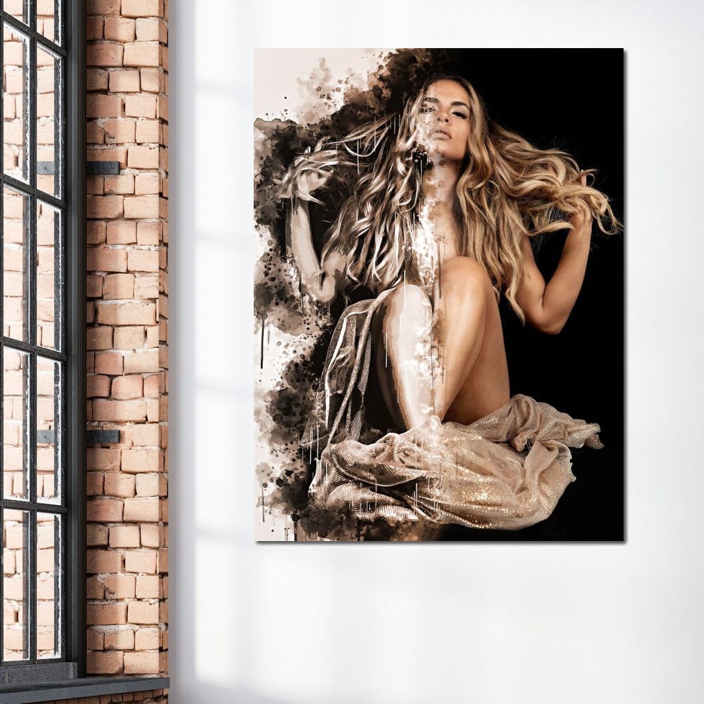 Golden Beauty Canvas Wall Art