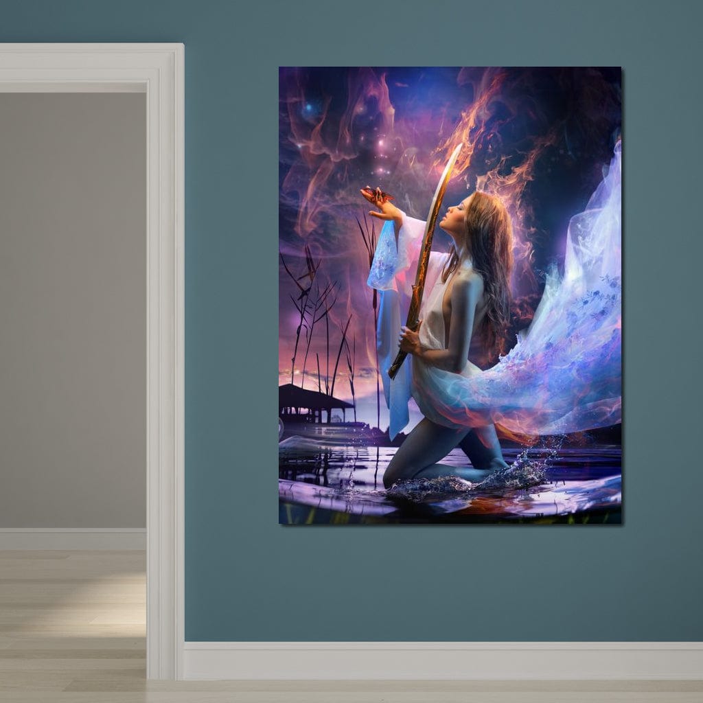 Fire Sword Canvas Wall Art
