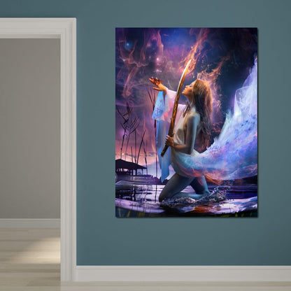 Fire Sword Canvas Wall Art