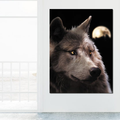 Wolf Moon Canvas Wall Art