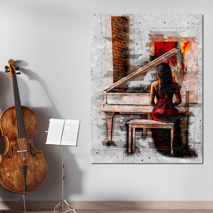Elegant Sounds Sketch Art Canvas Wall Art