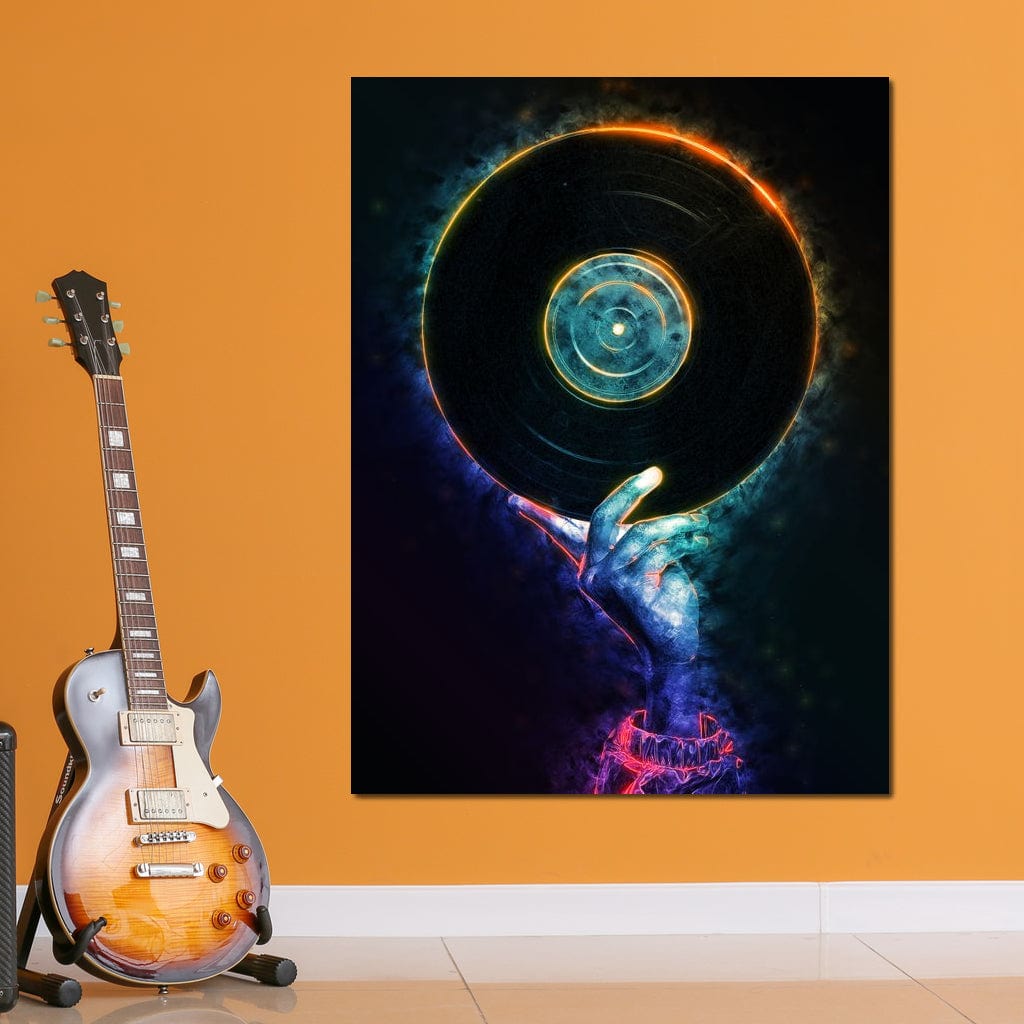 Neon Vinyl Canvas Wall Art