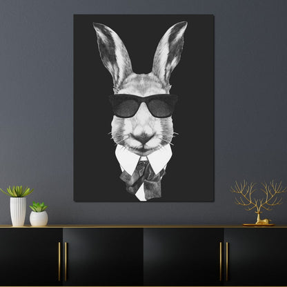 Dressed Up Rabbit Canvas Wall Art