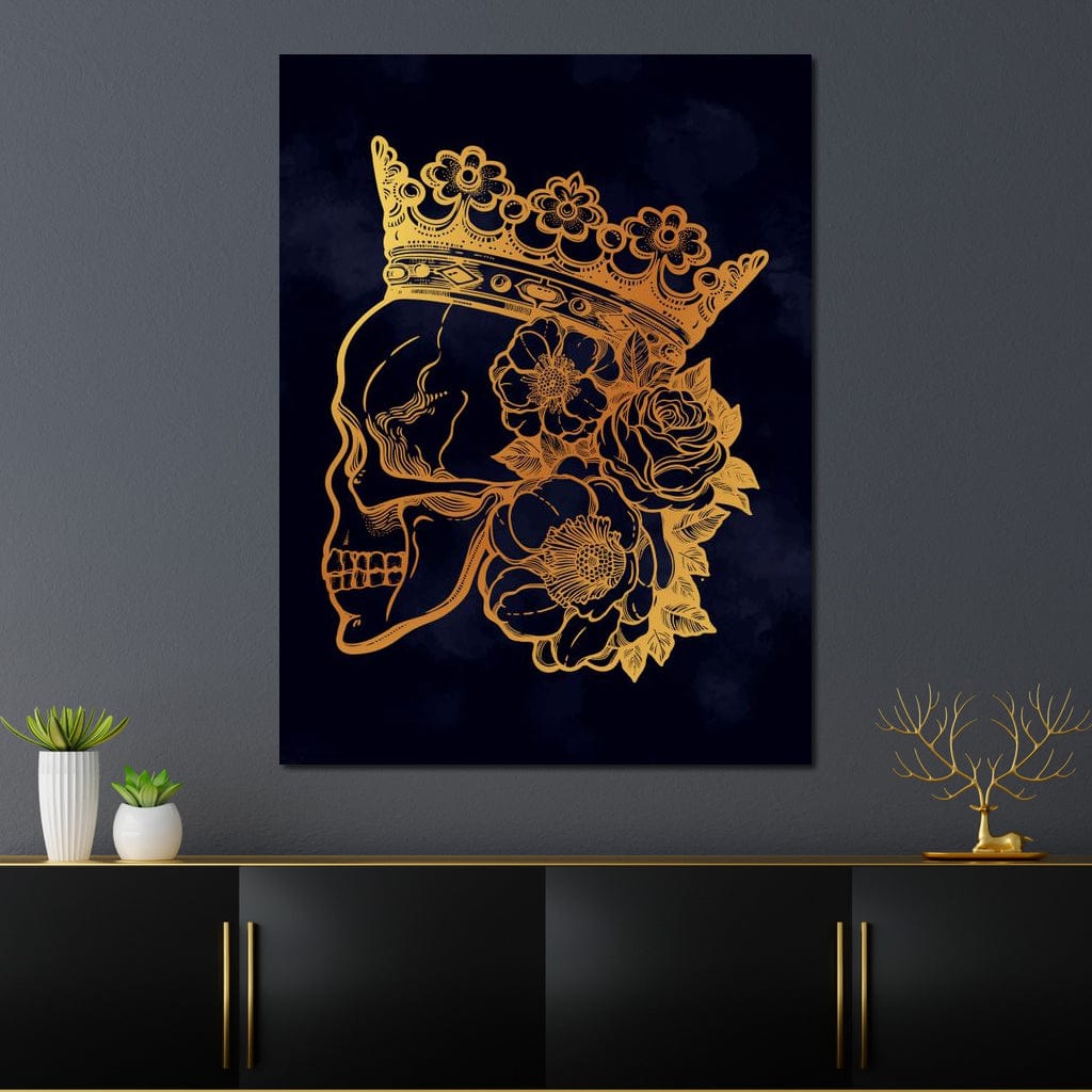 Skull Crown Canvas Wall Art