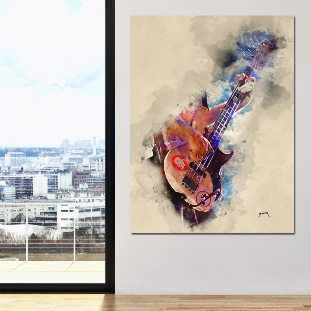 Flea's Bass Guitar Canvas Wall Art