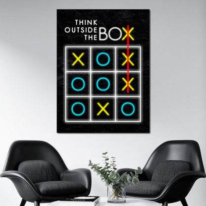 Think Outside The Box Canvas Wall Art