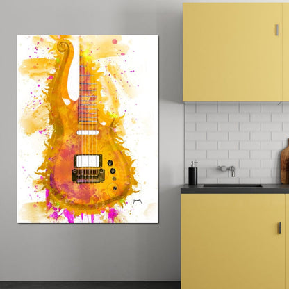 Prince's Guitar Canvas Wall Art