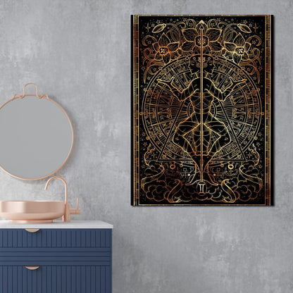 Zodiac sign Gemini Canvas Wall Art