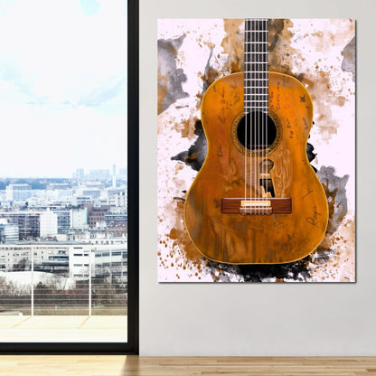 Willie Nelson's Trigger Acoustic Guitar Canvas Wall Art