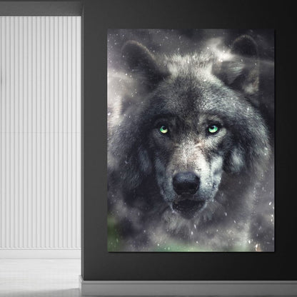 Midnight Wolf Canvas Wall Art