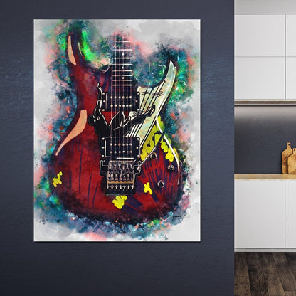 Joe Satriani's Guitar Canvas Wall Art