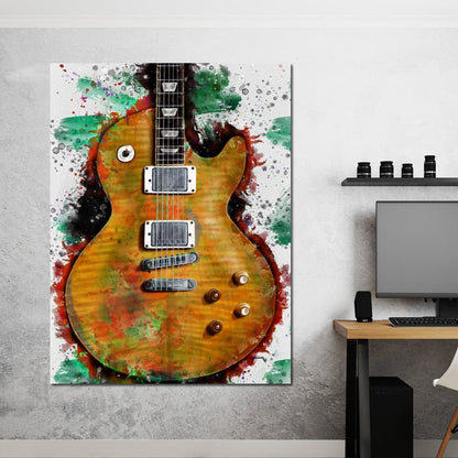 Gary Moore's & Peter Green's Guitar Canvas Wall Art