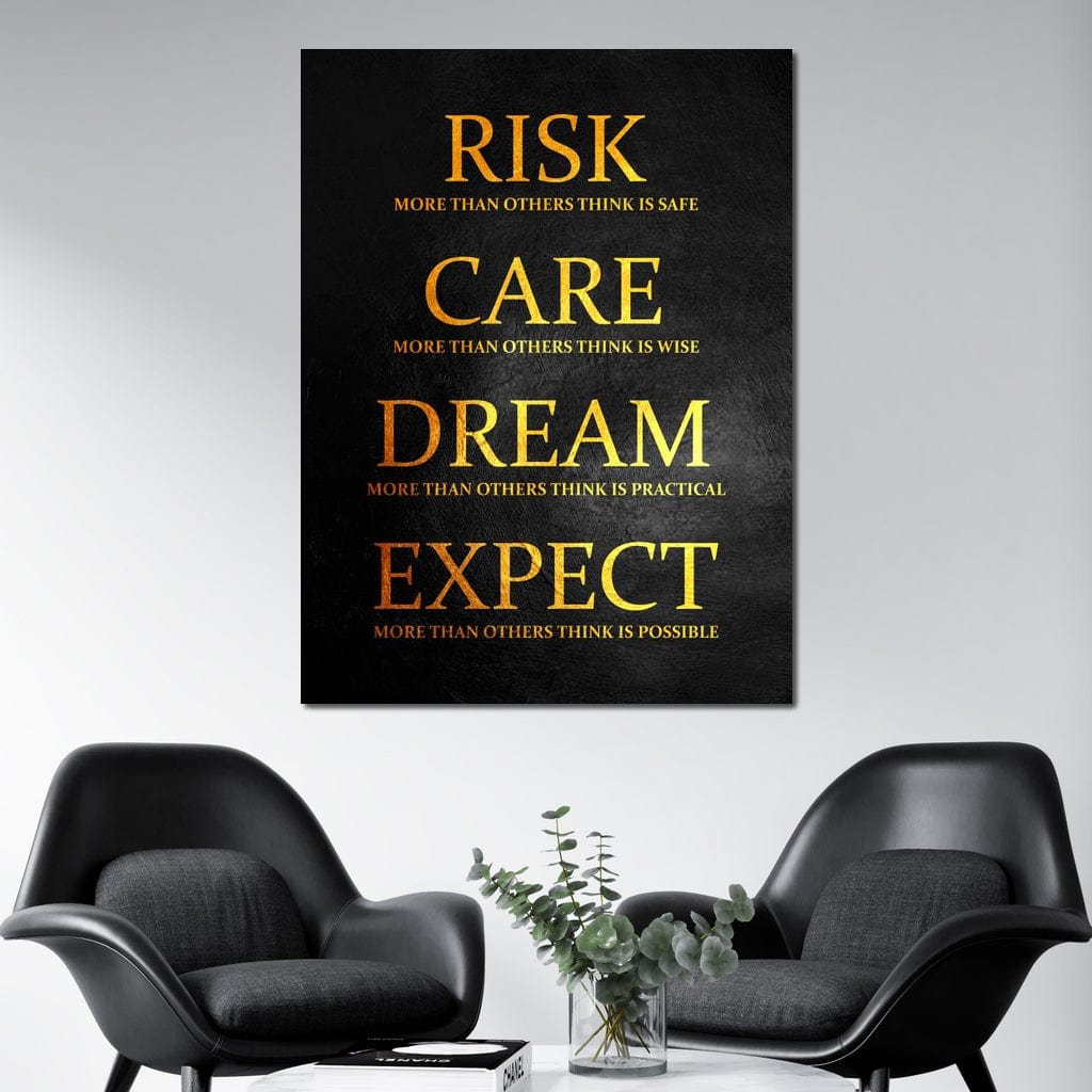 Risk More Canvas Wall Art