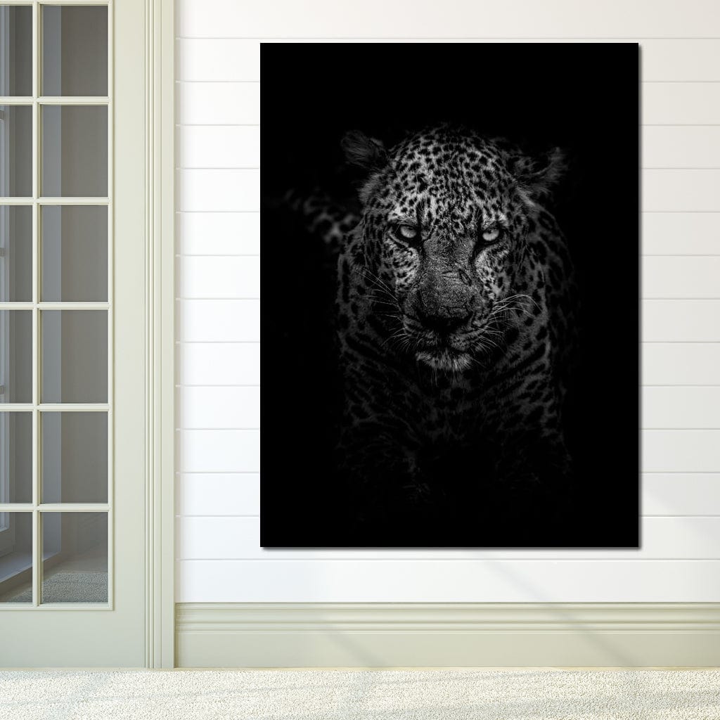 Leopard Black & White Canvas Wall Art