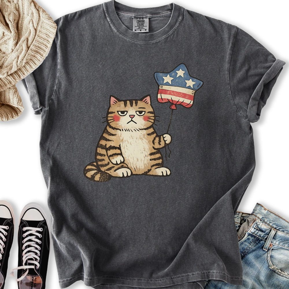 Unbothered Cat Patriot Relaxed Tee