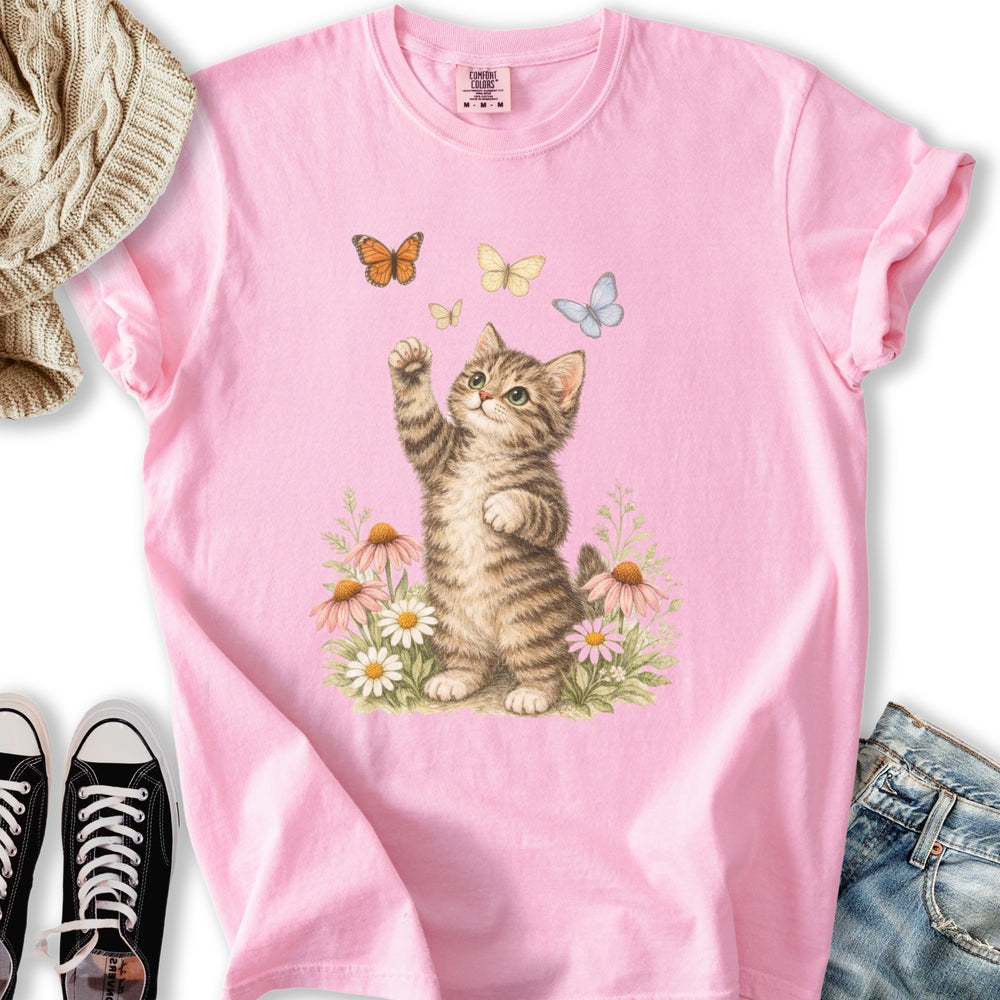 Vintage Garden Kitten Relaxed Tee
