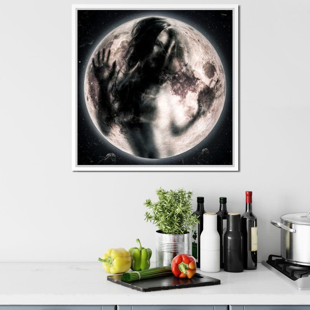 Moon Girl Canvas Wall Art