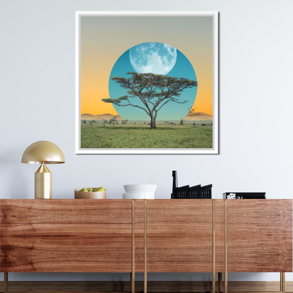 Moon Tree Canvas Wall Art