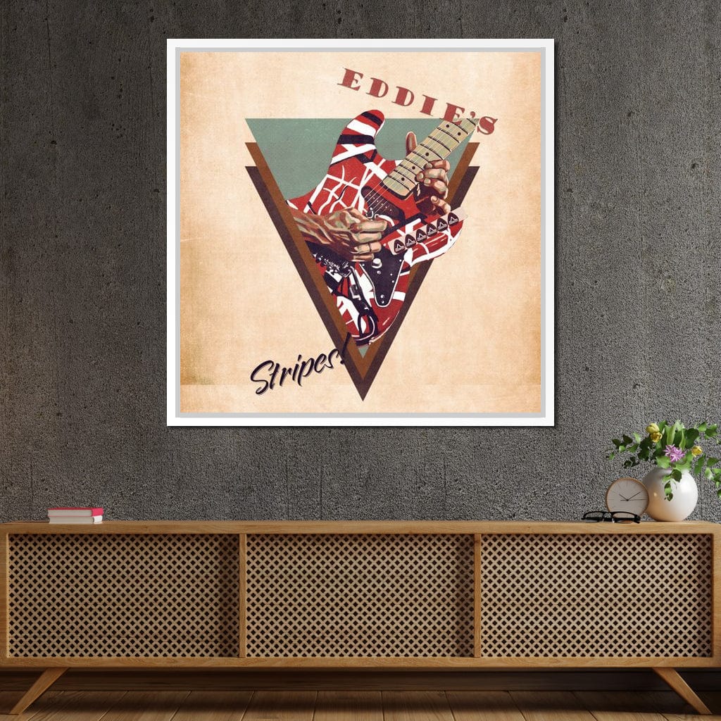 Eddie Van Halen's Guitar Retro Canvas Wall Art